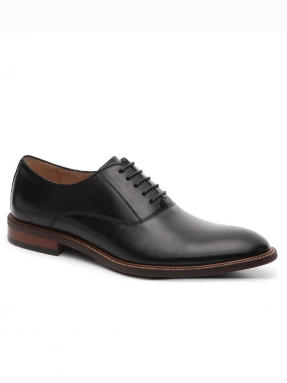 Aston Gray SZ 10.5 Black Leather Oxford Shoe Timeless Office Formal Professional